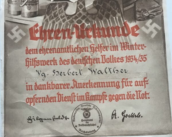 Ehrenurkunde WHW - Image 4