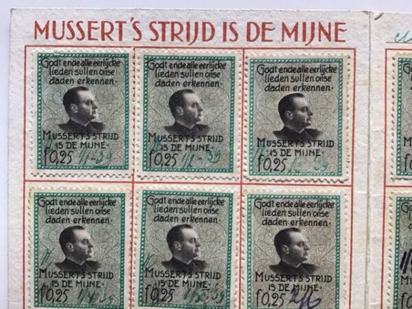Pasted Mussert Stamps 39/40 - Image 3