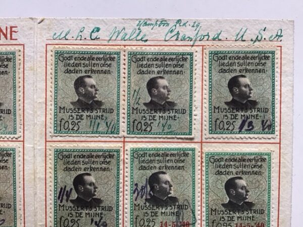 Pasted Mussert Stamps 39/40 - Image 4