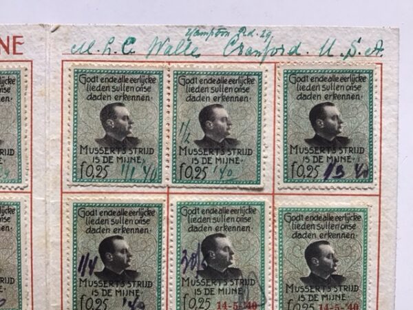 Pasted Mussert Stamps 39/40 - Image 5
