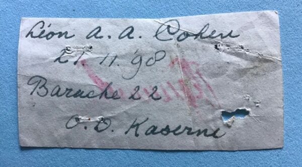 Westerbork, Receipt of Admission - Image 3