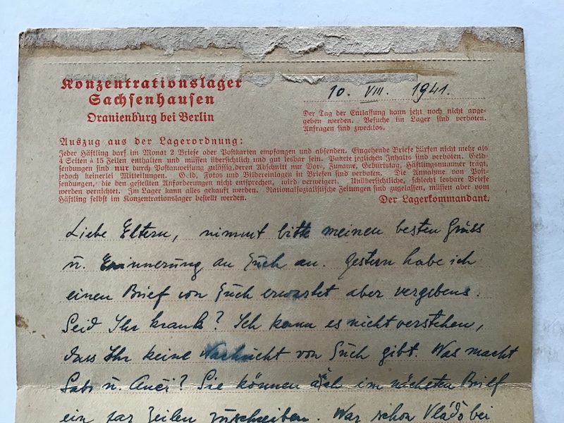 Letter Sachsenhausen - Image 5
