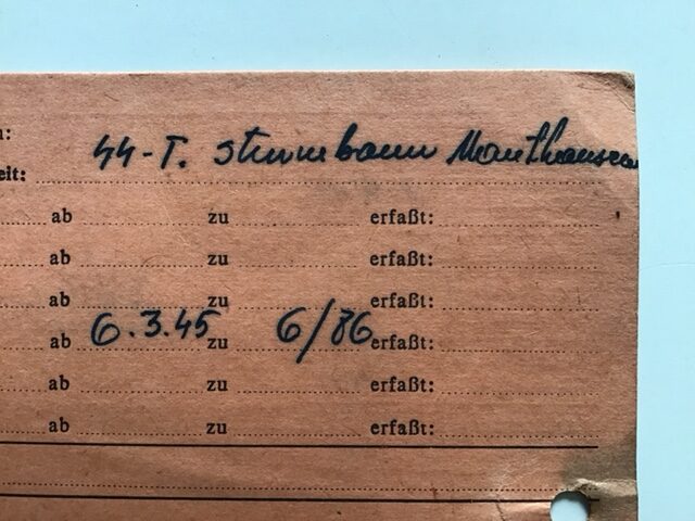 SS Stammkarte Mauthausen - Image 4