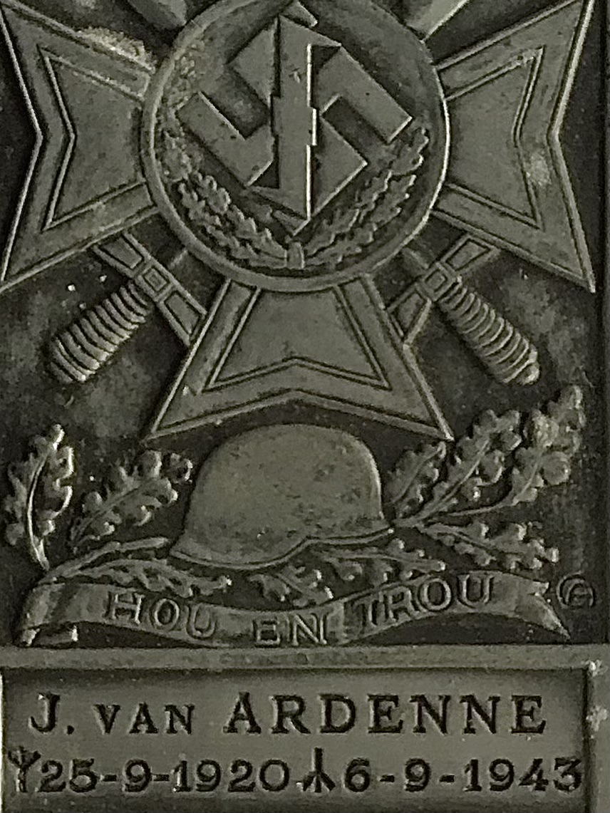 Death Plaque - SS volunteer 'van Ardenne' - Image 3