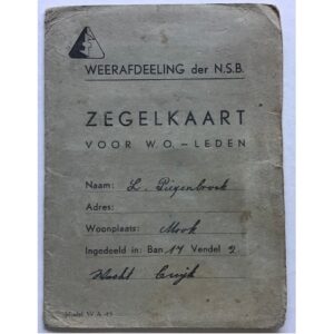 WO Card with Stamps - W.A. Member