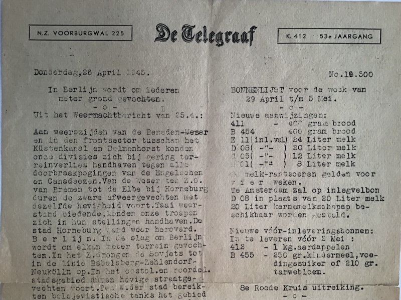 De Telegraaf, April '45, Nr. ?? - Image 4