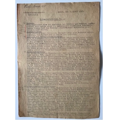 Kommandaturbefehl, Assen