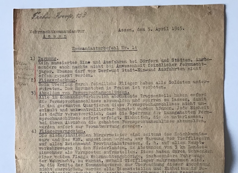 Kommandaturbefehl, Assen - Image 3