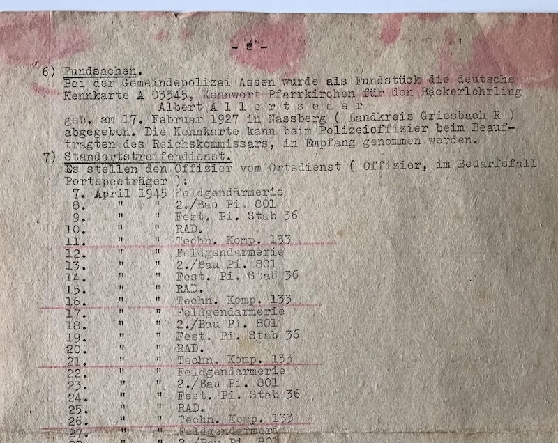 Kommandaturbefehl, Assen - Image 5