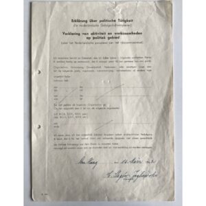 Declaration Political Affiliation