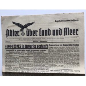 Adler über Land und Meer, front newspaper of a Luftflotte.