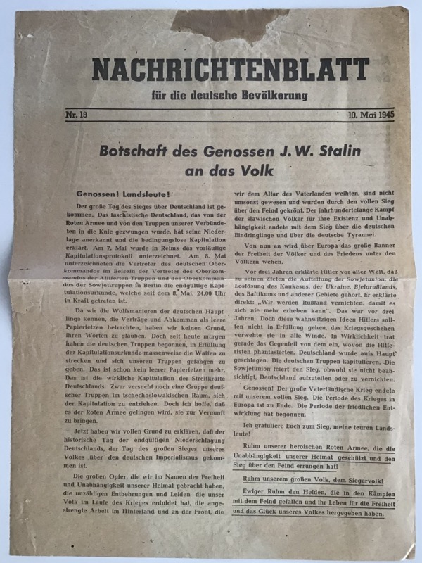 Nachrichtenblatt 10 May 1945 - Image 2