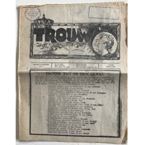 'Trouw' Paper with NSB Stamp