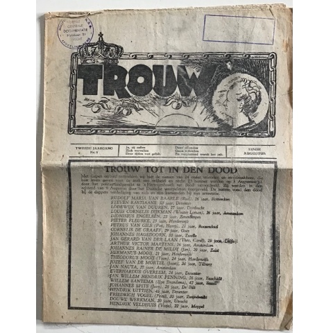 'Trouw' Paper with NSB Stamp