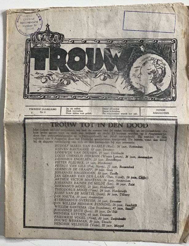 'Trouw' Paper with NSB Stamp - Image 2