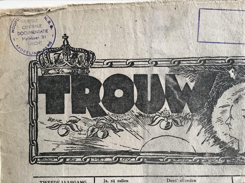 'Trouw' Paper with NSB Stamp - Image 3