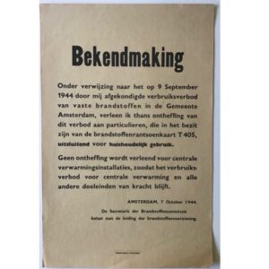 Amsterdam Fuel Restriction Poster
