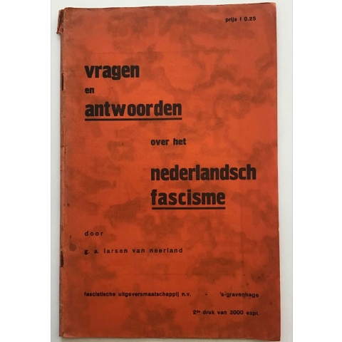 Dutch Fascism Brochure – 1933
