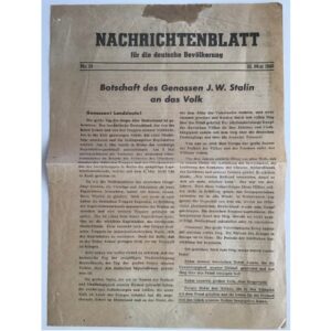 Nachrichtenblatt 10 May 1945
