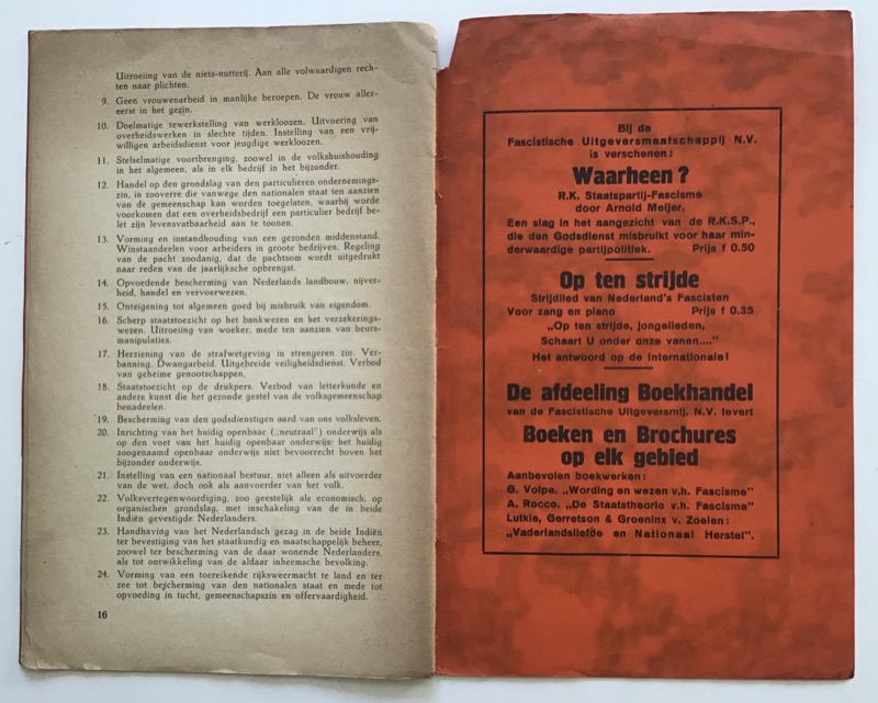 Dutch Fascism Brochure – 1933 - Image 2