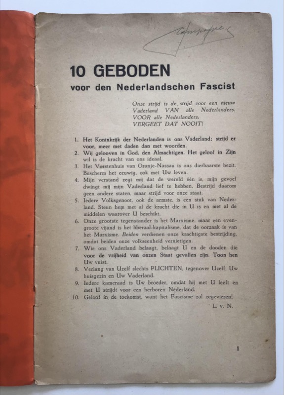 Dutch Fascism Brochure – 1933 - Image 5