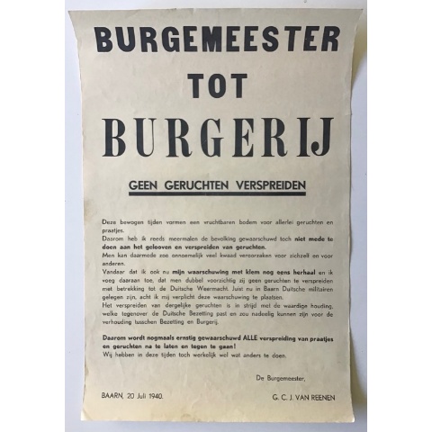 Baarn Rumor Warning