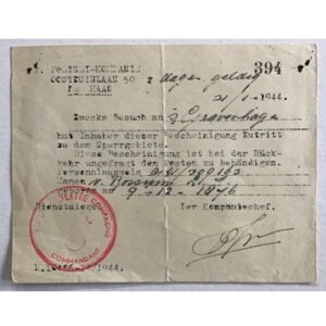 1944 Sperrgebiet Pass – The Hague