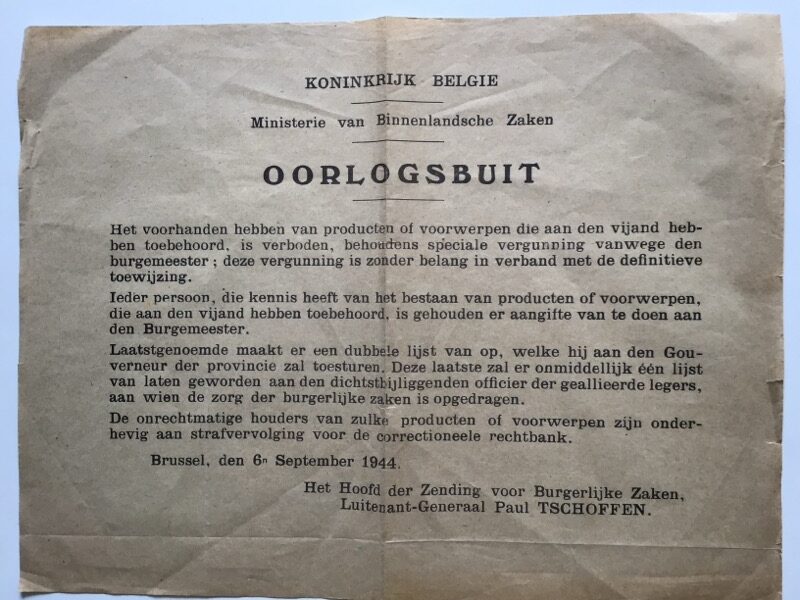 Brussels War Booty Proclamation - Image 2