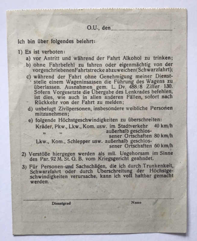 SS Fahrbefehl Netherlands 1944 - Image 4