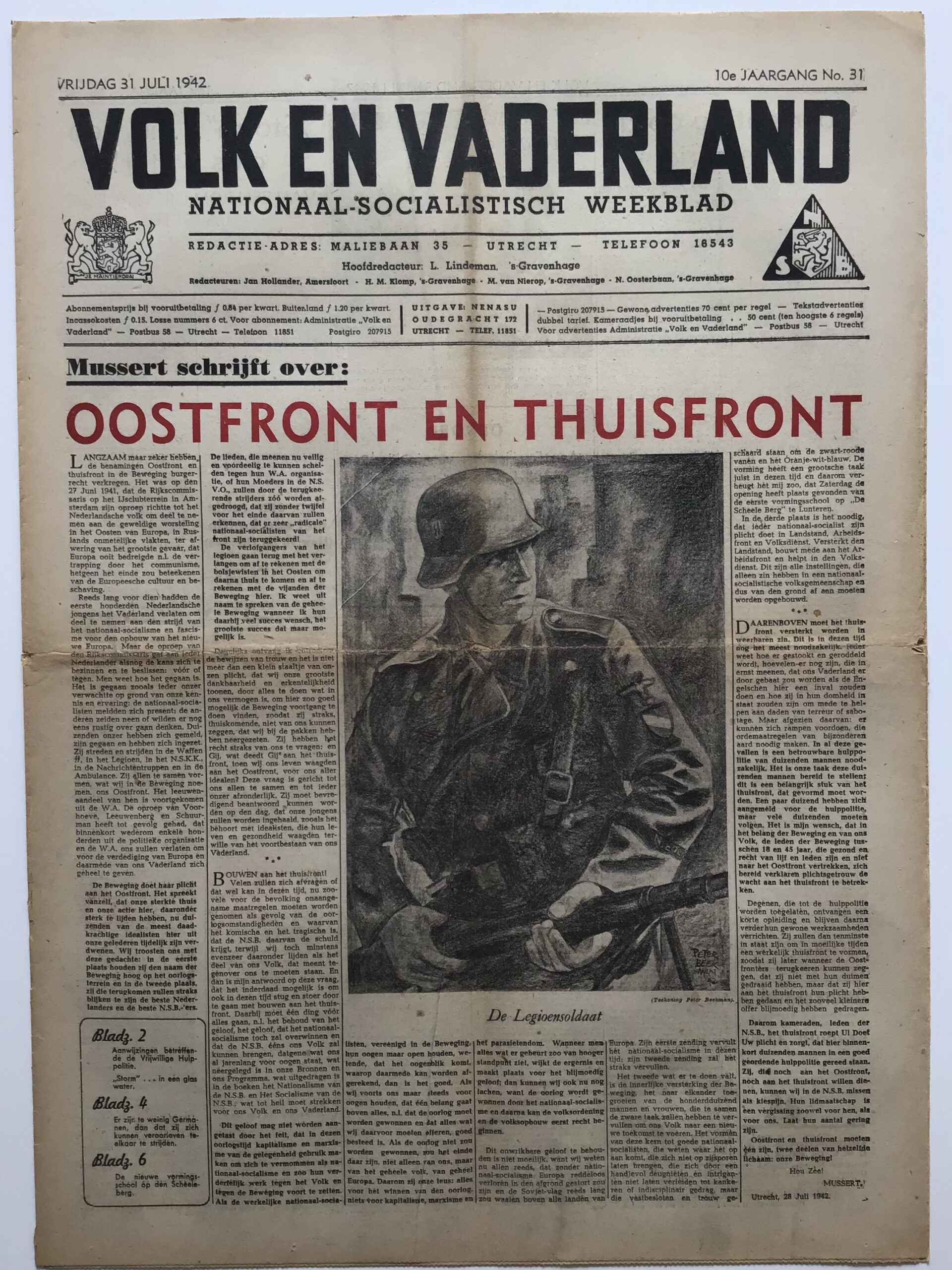 Volk en Vaderland 31 July 1942 - Image 2