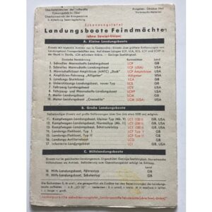 Kriegsmarine Landing Craft Chart