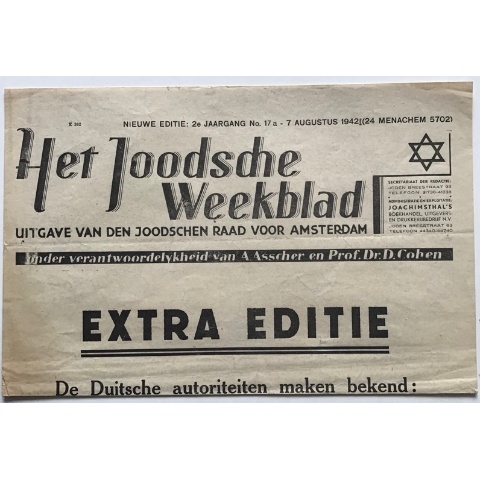 Joodsche Weekblad – Extra Edition