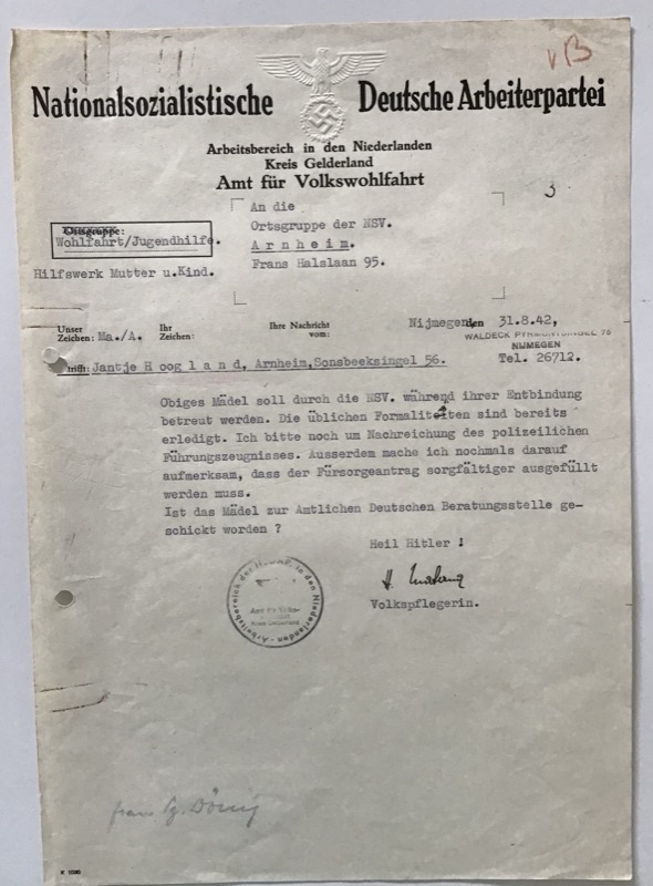 NSDAP Letter Arnhem - Image 2