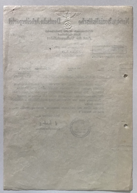 NSDAP Letter Arnhem - Image 5
